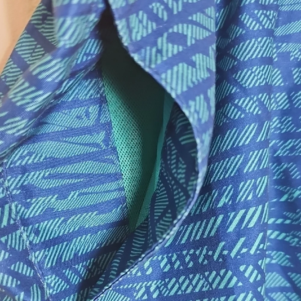 Blue Patterned Men's Swim Shorts